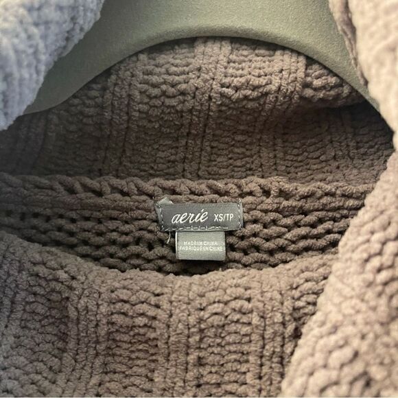 Aerie chunky knit chenille turtleneck sweater size xs - Picture 5 of 8